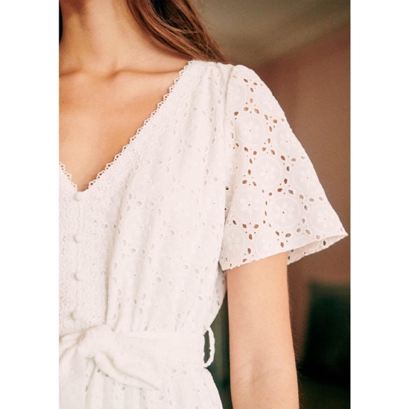 Sezane Isidore Dress in White - Picture 7 of 13